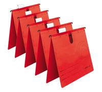 Herlitz Hanging File - Paquete de 5 carpetas colgantes, rojo
