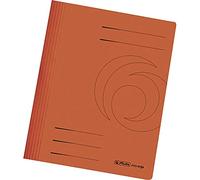 Herlitz - Juego de 25 carpetas, cartón, color naranja