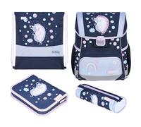 herlitz Juego de Mochilas Escolares de 4 Piezas, 17 L, ergonómico, con Peso Ligero, 1ª Clase, para niños y niñas, Unicornio., 31 x 22 x 37 cm, 17 l, Unicorn Dreams