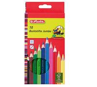 herlitz Jumbo 10795276 - Lápices de, color es lacados (10 unidades)