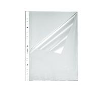 Herlitz - Lote de fundas portadocumentos perforadas (100 unidades, A4), transparente