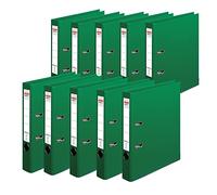 Herlitz maX.File Protect+ 10834760 - Carpeta (A4, lomo de 5 cm, 10 unidades, polipropileno), color verde