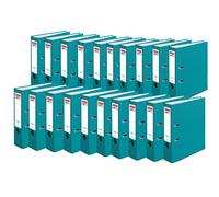 Herlitz maX.file protect 50015931 - Carpeta (A4, 8 cm, con etiqueta de lomo, 8 cm, 20 unidades), color turquesa