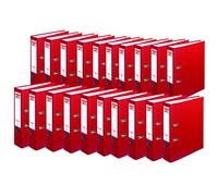 Herlitz maX.File Protect 5480306 - Archivador (A4, 8 cm, con etiqueta deslizante, 20 unidades), color rojo