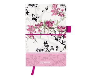 Herlitz my.book fashion Ladylike Bloom - Libreta con tapa en tejido, A5, 96 hojas con renglones