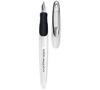 Herlitz my.pen 10999738 - Pluma estilográfica (trazo mediano, incluye recarga de tinta), color negro y rojo