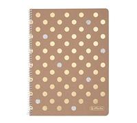 Herlitz Pure Glam - Libreta (tamaño A4, cuadriculado, 160 páginas)