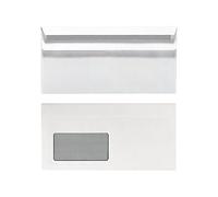 Herlitz Sobres DIN largos, autoadhesivos, con ventana, impresión interior, blanco, paquete de 20 (500 unidades)