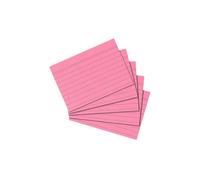 herlitz Tarjetas A8 a rayas, color rosa, 100 unidades