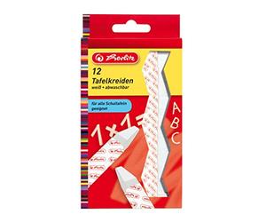 Herlitz Tizas para pizarra (12 unidades), color blanco