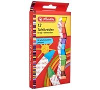 Herlitz Tizas para pizarra, 12 unidades, en paquete colgante, varios colores col
