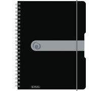 Herlitz To Go 11293073 - Cuaderno de espiral (80 hojas, A4, papel sin madera), color negro
