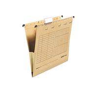 Herlitz UniReg 10843373 - Carpetas suspendidas con pliegues (25 unidades), color marrón (importado de Alemania)