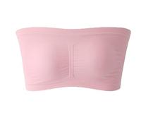Herloving Bra, HerLoving Invisible Supportive Bandeau Strapless Bra, Strapless Bandeau Bras (Pink,XL)