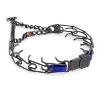 Herm Sprenger Collar de perro de acero inoxidable negro con hebilla ClicLock de liberación rápida e inserto Biothane collar de entrenamiento, fabricado en Alemania (arándano real, 58,4 x 3,2 mm