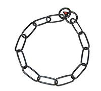 Herm Sprenger - Collar Eslabón Largo de Acero Inoxidable Negro para Perros con Pelo Largo y Fino, Versátil para Entrenamiento, Exposiciones y Paseos, Resistente a la Corrosión y Duradero