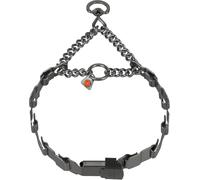 Herm. Sprenger NeckTech - Collar de entrenamiento para perros con cierre rápido y giratorio, collar antitirones, acero inoxidable negro (tamaño de cuello de 18 pulgadas; longitud de cadena de 20