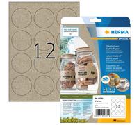 HERMA 10762 Self Adhesive Multipurpose Round Labels, 12 Labels per A4 Sheet, 20