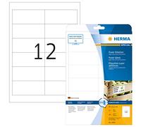 Herma Etiquetas adhesivas 10907 - 300 etiquetas (25 hojas, 12/hoja) 97 x 42,3 mm blanco