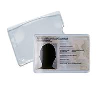 HERMA 1325 Fundas transparentes para tarjetas de identificación, 10 unidades, soporte para tarjetas de crédito y tarjetas de crédito, fundas protectoras de plástico transparente