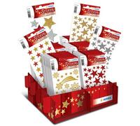 HERMA 15098 adhesivos navideños Magic Glittery estrellas, Display
