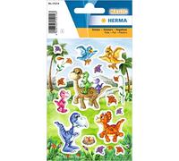 HERMA 15214 - Pegatinas infantiles (12 unidades, brillantes), diseño de dinosaurios