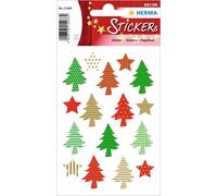 HERMA 15266 - Pegatinas de Navidad, diseño de árbol de Navidad (48 pegatinas, pa