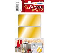 HERMA 15287 Pegatinas de Navidad doradas, 9 unidades, 34 x 67 mm, etiquetas de cierre para regalos, pegatinas de puntos, puntos adhesivos para decoración de Navidad, calendario de Adviento, invierno,