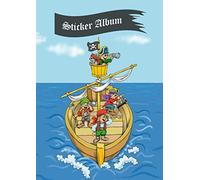 HERMA 15417 - Álbum de pegatinas DIN A5, en blanco, con diseño de aventuras piratas (16 páginas, papel especial revestido), para coleccionar, 1 unidad, para niños