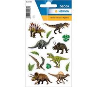 HERMA 15480 Pegatinas de dinosaurio, pequeñas, grandes, 42 piezas, pegatinas de animales con diseño de dinosaurio, etiquetas infantiles para álbum de fotos, diario, álbum de poesía, álbumes de