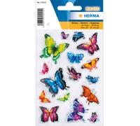 Herma 15515 pegatinas de mariposas con purpurina pequeña, 16 unidades