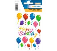 Herma 15518 - Pegatinas con purpurina para niños y niñas, 16 calcomanías de globos para niños y niñas