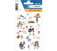 HERMA 15705 Pegatinas para niños Little Farm (72 pegatinas, papel, mate) autoadhesivas, etiquetas adhesivas permanentes para niñas y niños, multicolor