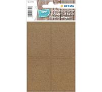 HERMA 15750 Etiquetas multiusos de papel de hierba, 4 hojas, 40 x 55 mm, 4 unidades por hoja, 16 pegatinas, etiquetas para el hogar para escribir, etiquetas adhesivas de papel Silphie, marrón natural