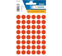 HERMA 1866 Puntos Adhesivos Puntos Adhesivos Rojo Brillante 5 Hojas Diámetro 13 mm 48 por Hoja 240 Pegatinas Autoadhesivas Marcado Puntos para Etiquetar Puntos Redondos de Color de Papel Blanco