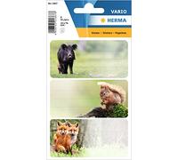 Herma Etiquetas para libros 1867 – animales del bosque, 9 uds, 76×35 mm, autoadhesivas, multicolor