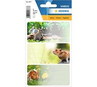 HERMA 1877 Etiquetas de libro para etiquetar roedores (76 x 35 mm, 9 etiquetas con nombre, papel, mate), autoadhesivas, permanentes, etiquetas escolares para libros, cuadernos, cajas, hogar,