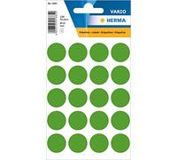 HERMA 1885 Pegatinas de puntos adhesivos verdes, 100 unidades, diámetro de 19 mm, 20 por hoja, autoadhesivas, puntos de marcado para calendarios, planificadores, manualidades, mate, papel en blanco,