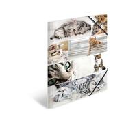HERMA 19219 Carpeta de dibujo Animales con motivo de Gatos, A3, cartón resistente, con impresión interior, carpeta de 1 palmo