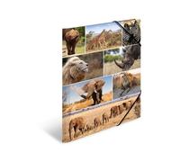 HERMA 19222 Carpeta de dibujo Animales con motivo de Animales africanos, A3, cartón resistente, con impresión interior, carpeta de 1 palmo