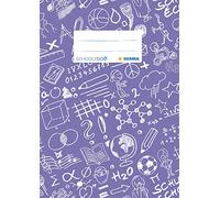 HERMA 19418 Schoolydoo 19418 - Sobres para cuadernos escolares (tamaño A5, 10 unidades, con etiqueta de etiqueta, de polipropileno resistente y fácil de limpiar, juego de fundas para cuadernos