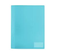HERMA 19492 - Carpeta de archivos A4 translúcida azul claro, paquete de 3, carpeta de plástico con etiqueta de etiquetado, bolsillo deslizante y lengüeta de grapado de metal, juego de carpetas de