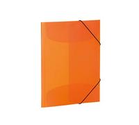 HERMA 19503 Carpeta de dibujo Translúcido en Naranja, A4, plástico resistente, con 3 solapas interiores, carpeta de 1 palmo