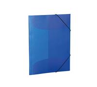 HERMA 19507 Carpeta de dibujo Translúcido en Azul oscuro, A4, plástico resistente, con 3 solapas interiores, carpeta de 1 palmo