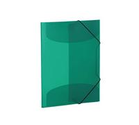 HERMA 19509 Carpeta de dibujo Translúcido en Verde oscuro, A4, plástico resistente, con 3 solapas interiores, carpeta de 1 palmo