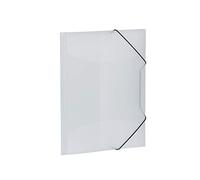 HERMA 19512 Carpeta de dibujo Translúcido en Blanco, A3, plástico resistente, con 3 solapas interiores, carpeta de 1 palmo