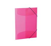 HERMA 19517 Carpeta de dibujo Translúcido en Rosa, A3, plástico resistente, con 3 solapas interiores, carpeta de 1 palmo