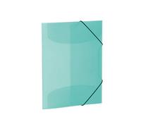 HERMA 19580 Carpeta de dibujo Translúcido en Turquesa, A4, plástico resistente, con 3 solapas interiores, carpeta de 1 palmo