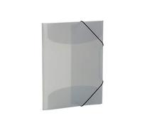 HERMA 19582 Carpeta de dibujo Translúcido en Gris, A4, plástico resistente, con 3 solapas interiores, carpeta de 1 palmo