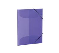 HERMA 19584 Carpeta de dibujo Translúcido en Morado, A3, plástico resistente, con 3 solapas interiores, carpeta de 1 palmo